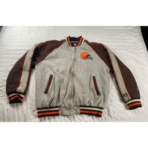 Cleveland Browns Sherpa Vintage NFL Game Day Logo Jacket Coat Size Large Rare